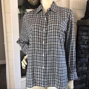 🦃Liz Claiborne Button Down Shirt Plaid Lizsport
